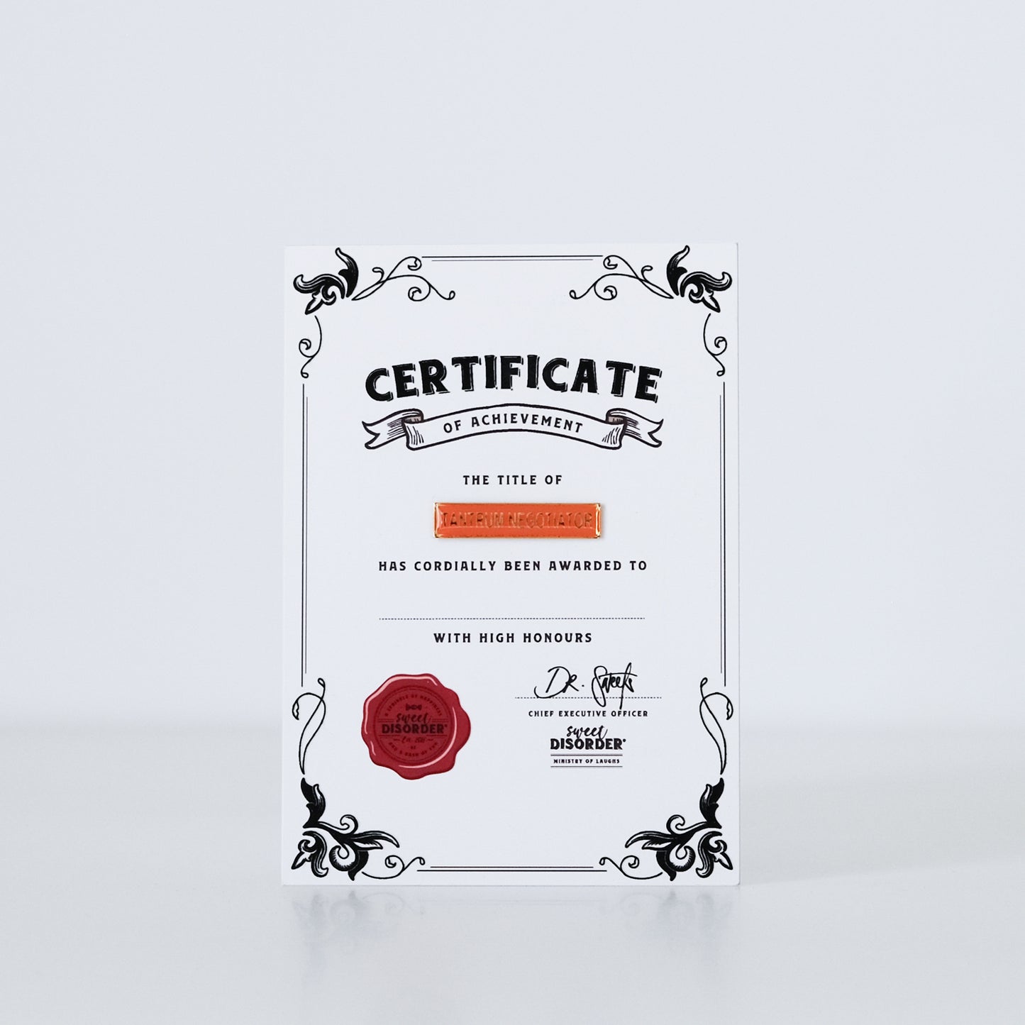 Tantrum Negotiator Award Badge
