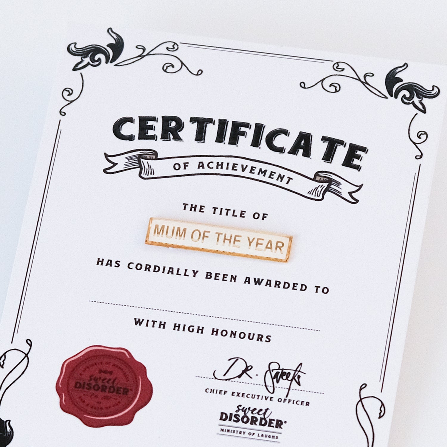 Mum of the Year Award Badge