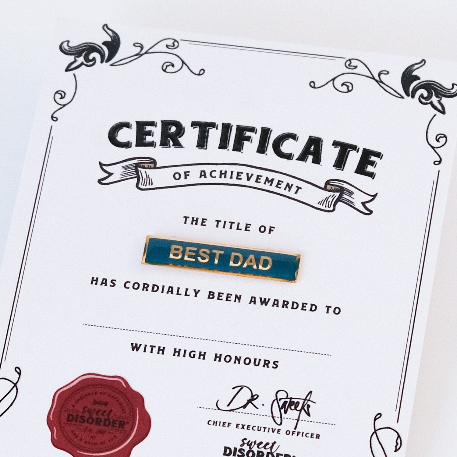 Best Dad Award Badge