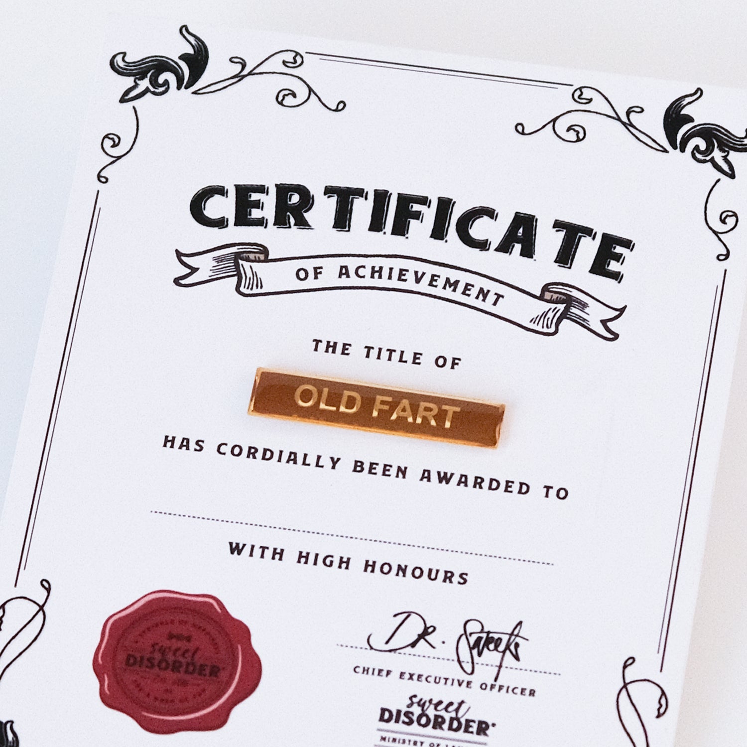 Old Fart Award Badge