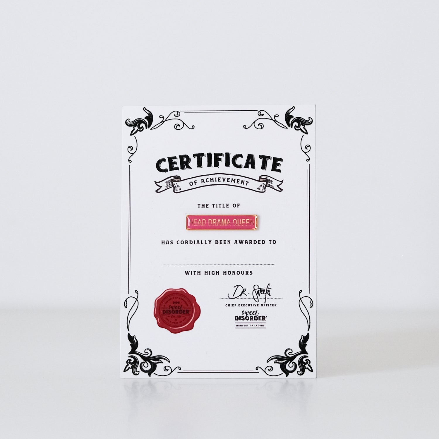 Head Drama Queen Award Badge